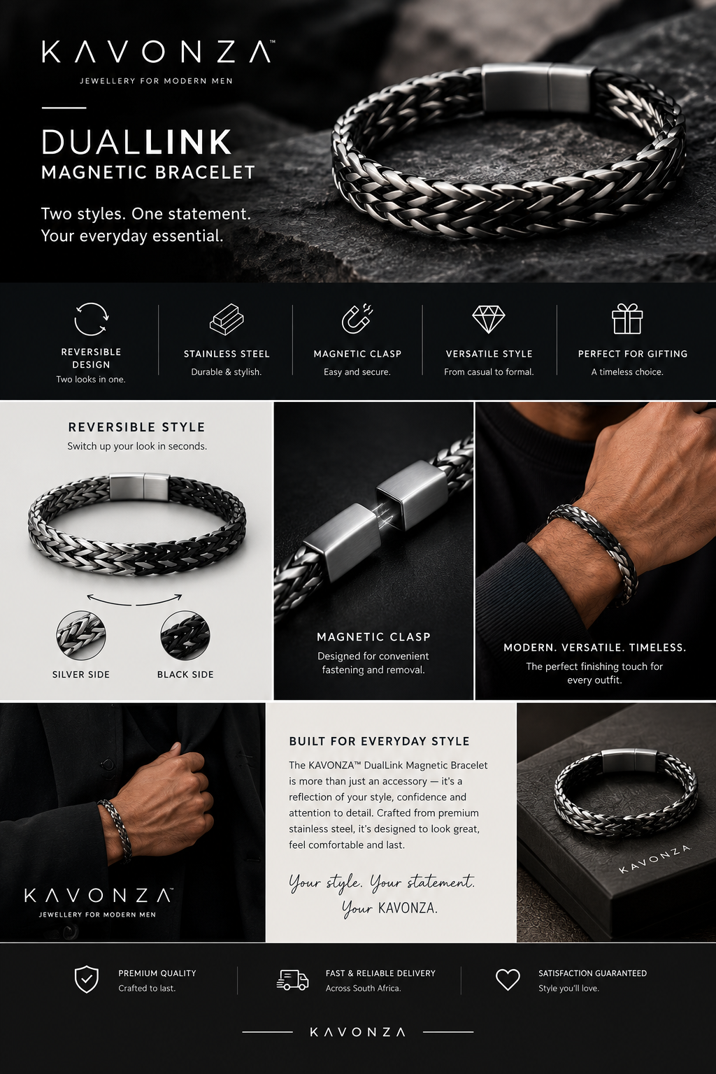 KAVONZA™ Braided Chain Bracelet